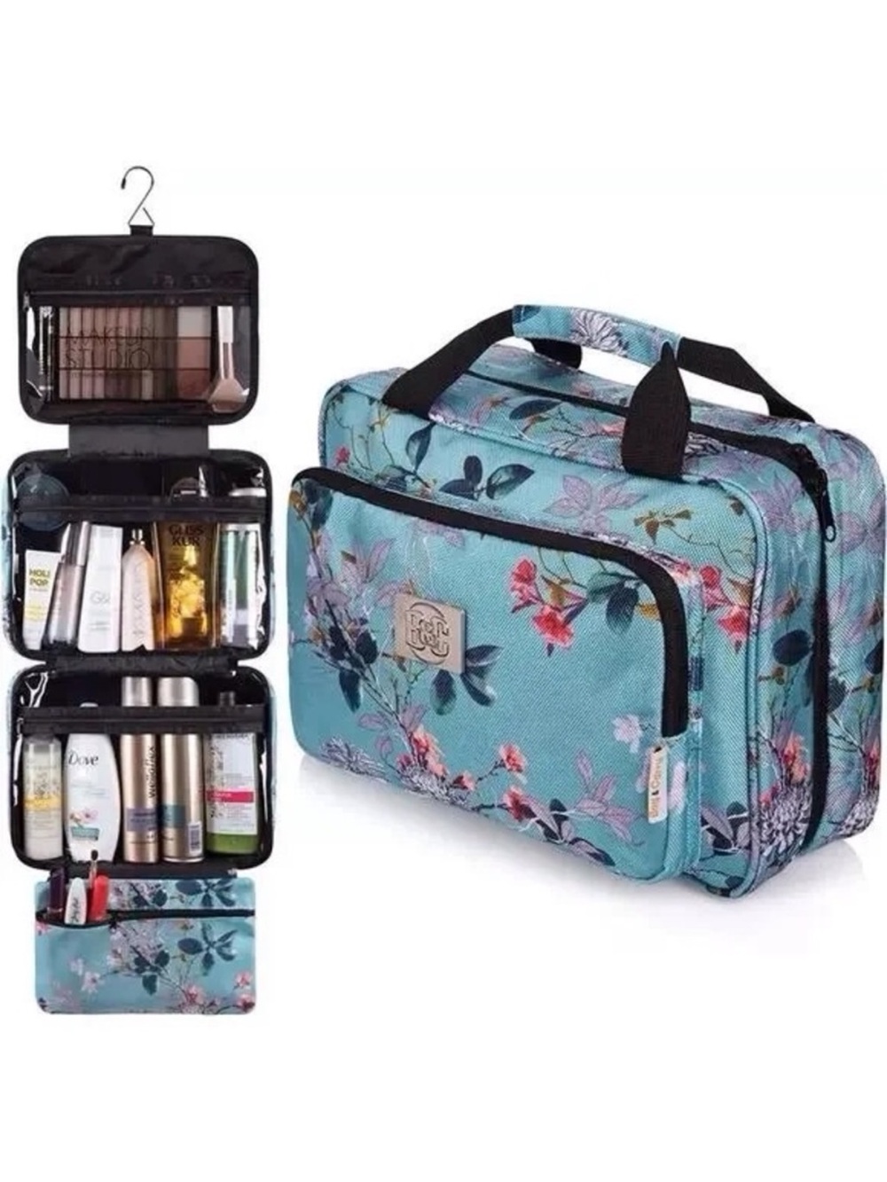 Floral blueTravel Organizer Bag - Picture 2 of 4